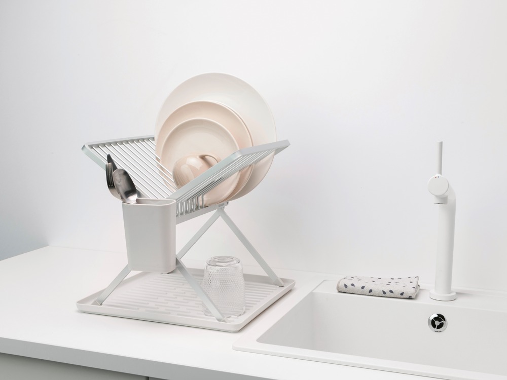 Składana suszarka do naczyń Brabantia SinkSide Light Grey
