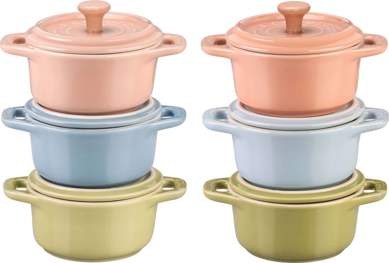 Zestaw 6 mini cocotte STAUB Gift Giving 10 cm wielokolorowe