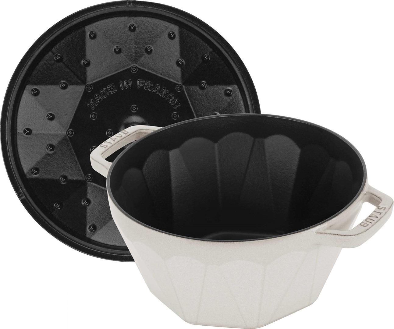 Garnek żeliwny STAUB La Cocotte Diamond 22 cm truflowy