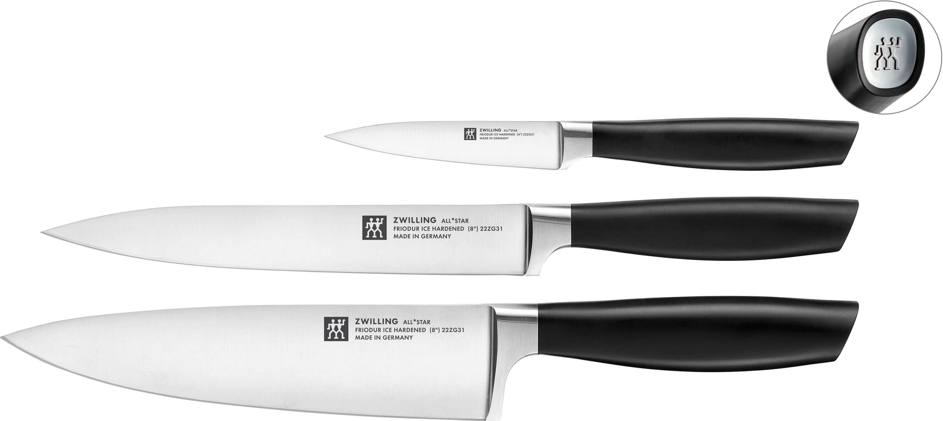 ZWILLING ALL STAR Zestaw 3 noży srebrny