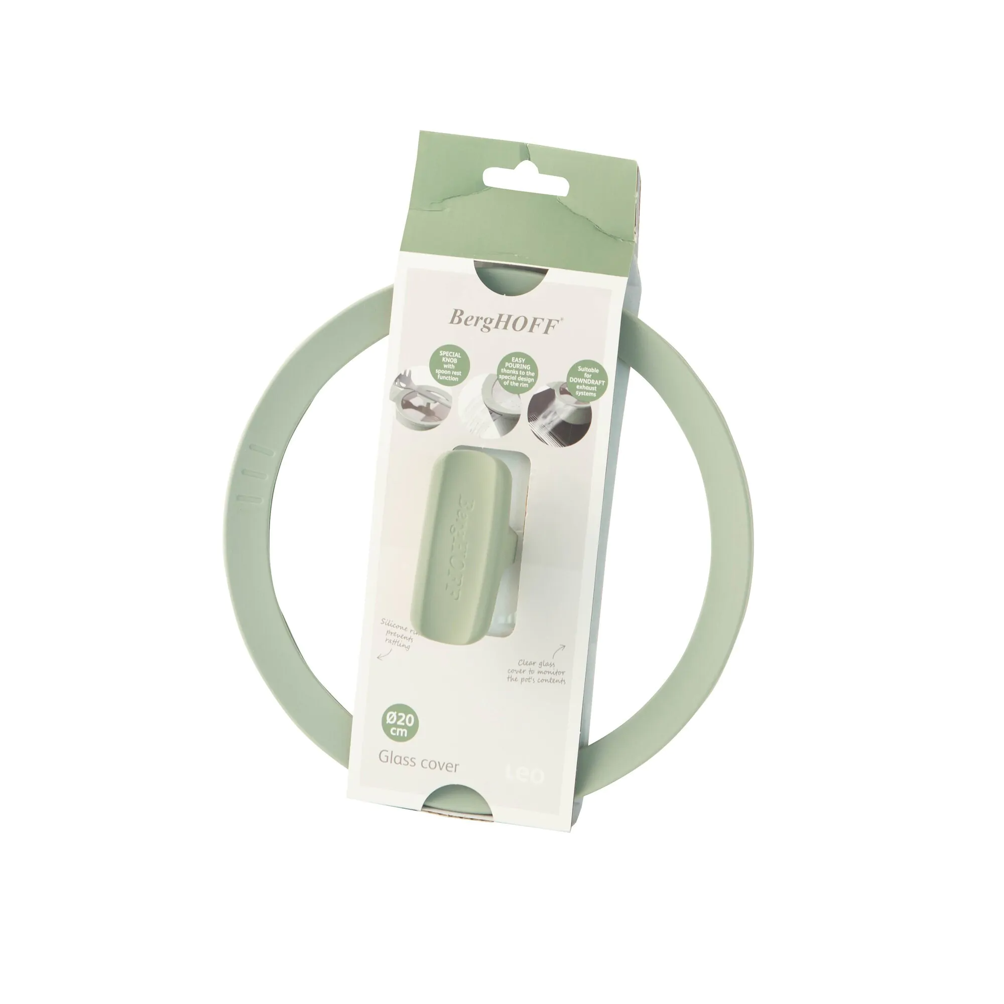 Szklana pokrywka BergHOFF Balance Sage 20 cm
