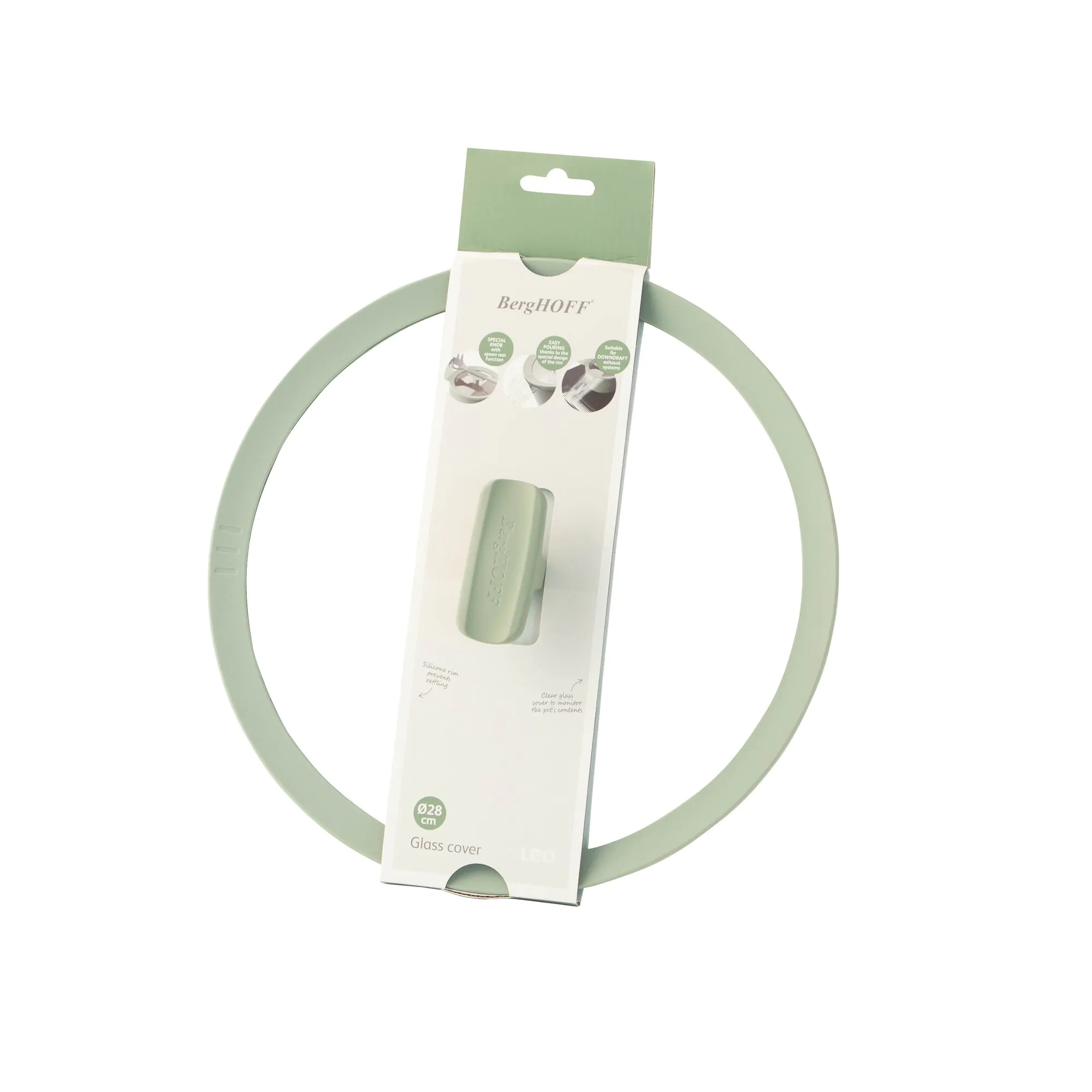 Szklana pokrywka BergHOFF Balance Sage 28 cm